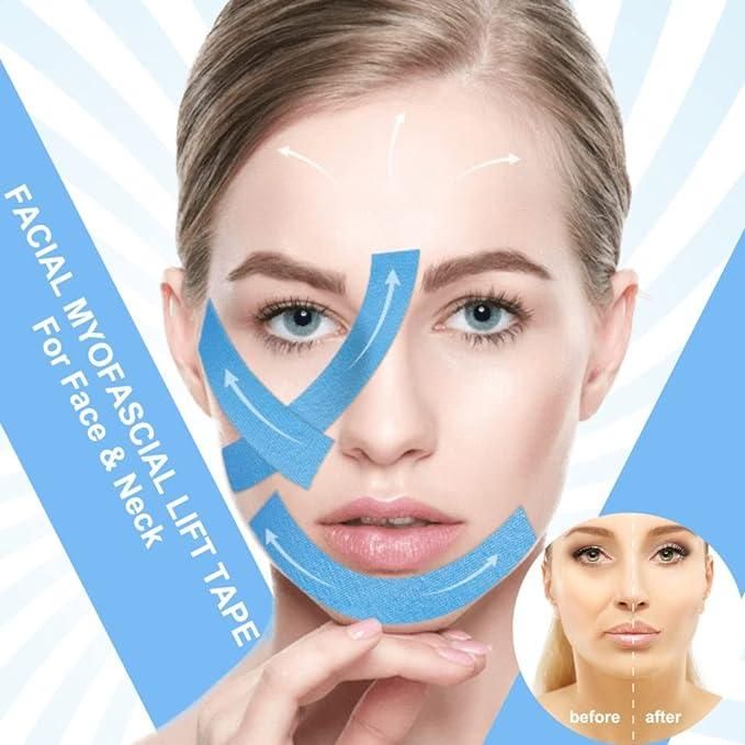 Beauty Kinesiology Tape | Anti-Wrinkle Face Tape | Face Lift Tape for Toning, Firming & Tightening The Skin |